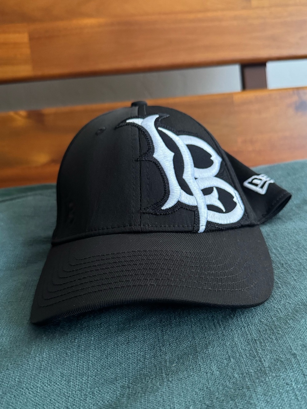 New Era for CSULB Black Cap with White Embroidered Logo, “The Beach”